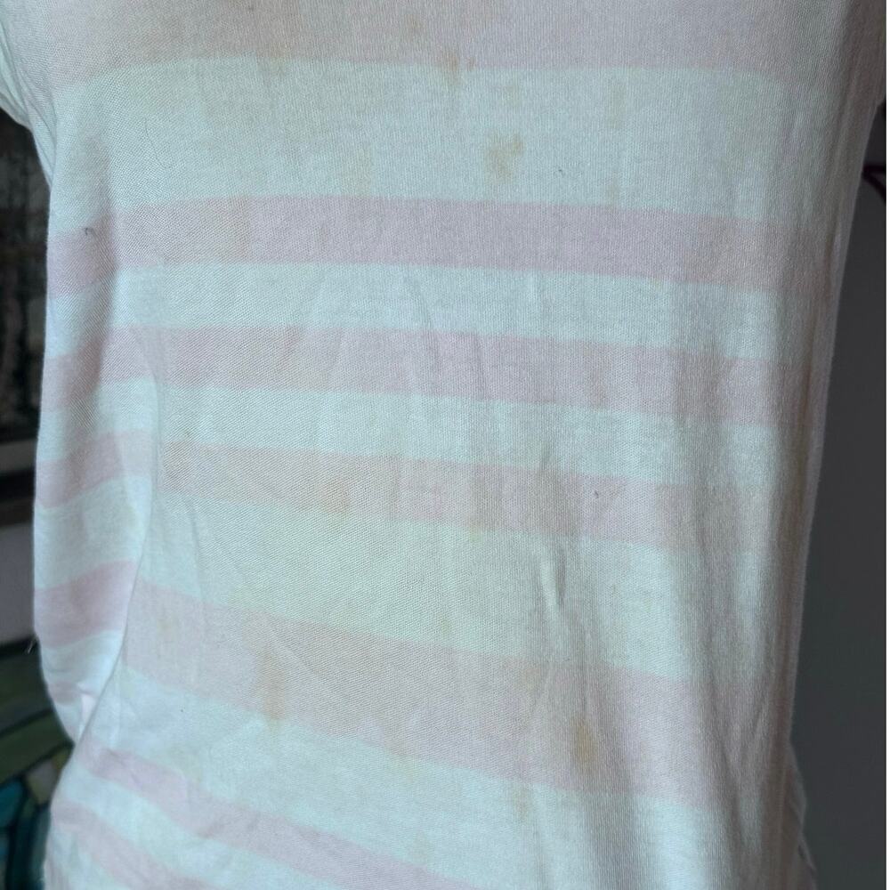 christian dior seperates, pink and yellow striped tank top - Picture 3 of 5